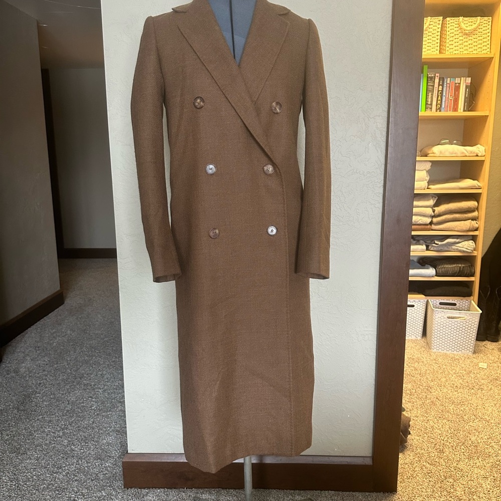 Brown Double-Breasted Overcoat